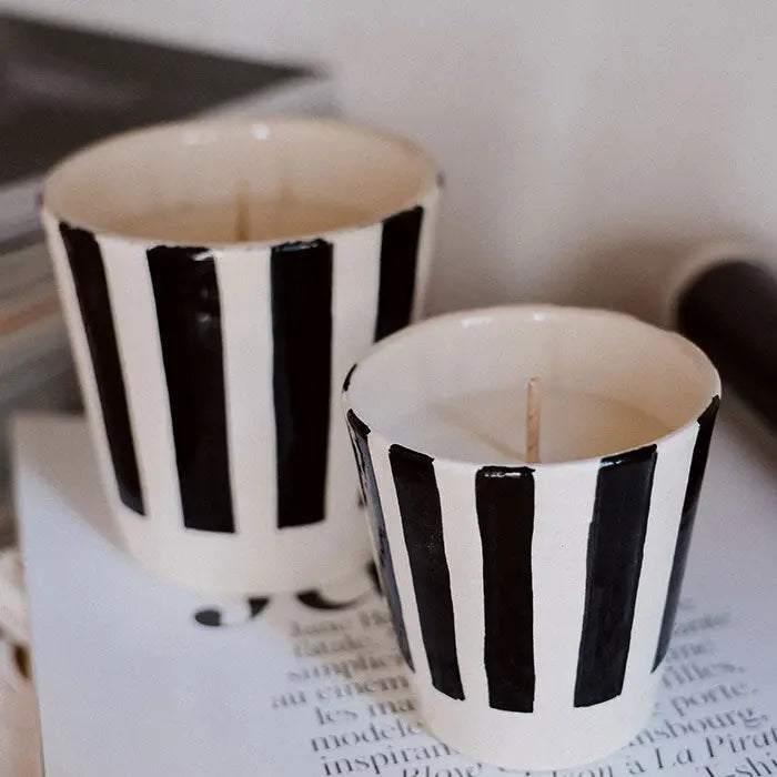 Bougie artisanale senteur Bois de Cachemire, cire végétale et mèche en coton naturel